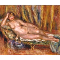 Femme nue sur un canape (Nude on a Couch) Painting Reproduction
