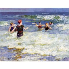 In the Surf Painting Reproduction
