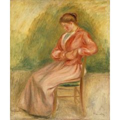 Seated Woman Painting Reproduction