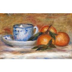 Still Life: Oranges and Teacup Painting Reproduction