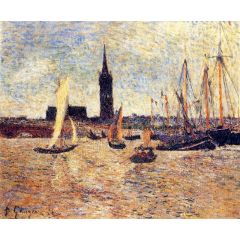 Bordeaux Harbor Painting Reproduction