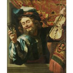 The Merry Fiddler Painting Reproduction