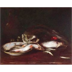 Still Life with Fish Painting Reproduction