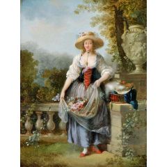 Gardener in Straw Hat Painting Reproduction