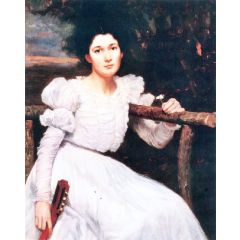 Portrait of Emily Thomas Agur Painting Reproduction