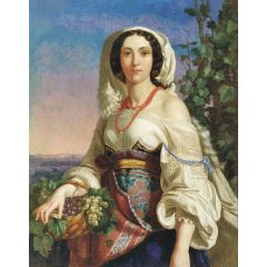 Woman from Naples Painting Reproduction