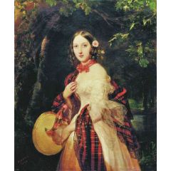 Portrait of Maria Beck Painting Reproduction