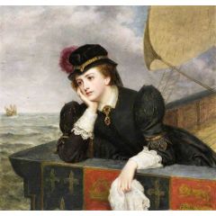 Mary, Queen of Scots Bidding Farewell to France, 1561 Painting Reproduction