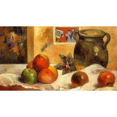 Still Life with Japanese Print Painting Reproduction