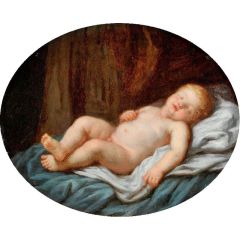 A Sleeping Child Painting Reproduction