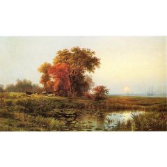 Sunset on the Marsh Painting Reproduction