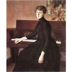 At the Piano Painting Reproduction