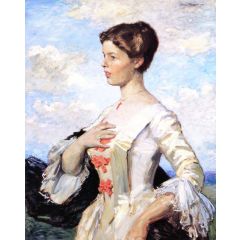 Portrait of Mrs. Gari Melchers Painting Reproduction