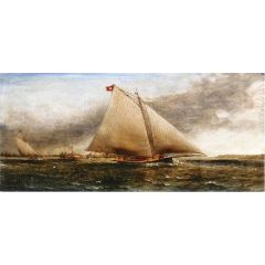 Yacht Race off Castle Garden, New York Painting Reproduction
