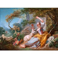 The Shepherdess Painting Reproduction