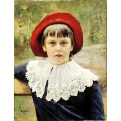 Portrait of the artist’s sister Berta Edelfelt Painting Reproduction