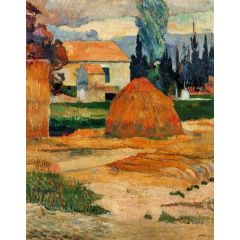 Haystack, near Arles Painting Reproduction