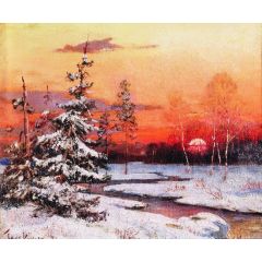 Winter Landscape Painting Reproduction