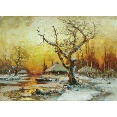 Winter Landscape Painting Reproduction
