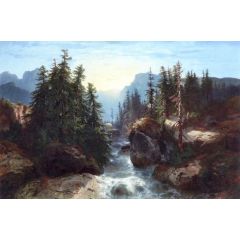 Alpine Torrent, Remembering the Scheidegg Painting Reproduction