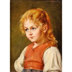 Portrait of a Girl Painting Reproduction