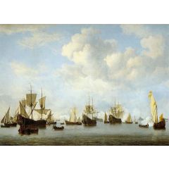 The Dutch Fleet in the Goeree Straits (Guinea) Painting Reproduction