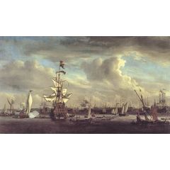 The ’Gouden Leeuw’ on the IJ by Amsterdam Painting Reproduction