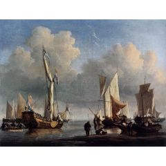 Ships off the Coast Painting Reproduction