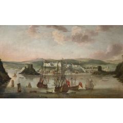 Plymouth in 1666 Painting Reproduction