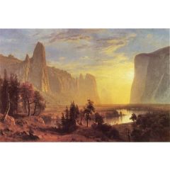 Yosemite Valley, also known as Looking Down the Yosemite Valley Painting Reproduction