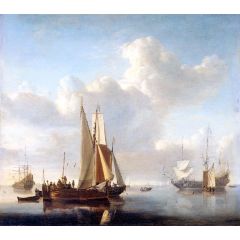 Ships off the Coast Painting Reproduction