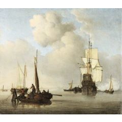 Shipping in a Calm Painting Reproduction