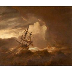 Ships in a Storm Painting Reproduction