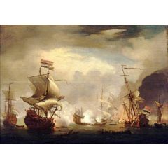 The Battle of the Texel, 1673 Painting Reproduction