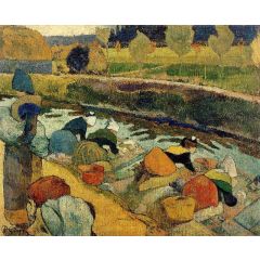 Washerwomen at the Roubine du Roi. Arles Painting Reproduction
