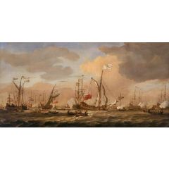 The ’Mary’ Yacht Arriving with Princess Mary at Gravesend, 12 February 1689 Painting Reproduction