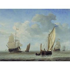 Vessels in a Breeze Painting Reproduction