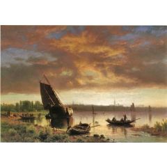 Harbor Scene(also known as potential) Painting Reproduction