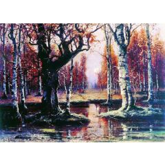 Wooded Landscape Painting Reproduction