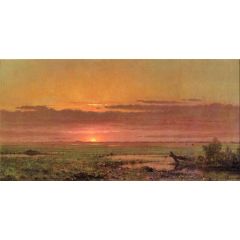 Sunset Marshland, New Jersey Painting Reproduction