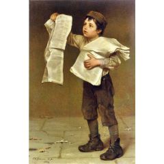 Newsboy Painting Reproduction