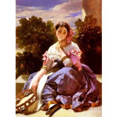 Young Girl From Ariccia Painting Reproduction