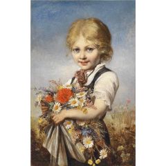 The Flower Girl Painting Reproduction
