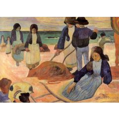 Seaweed Gatherers Painting Reproduction