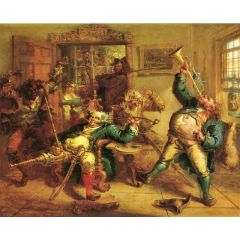 Antony Van Corlear Brought Into the Presence of Peter Stuyvesant Painting Reproduction