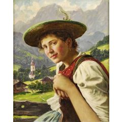 Fesches Maderl Painting Reproduction