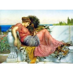 Amaryllis, also known as Poppaea Sabina, or Il Dolce Far Niente Painting Reproduction