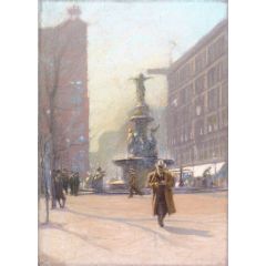 Fountain Square Painting Reproduction