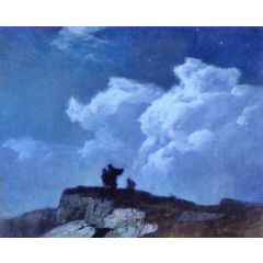 At the Summit(also known as At the Summit, Moonlight Night) Painting Reproduction