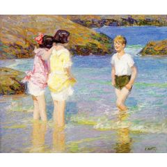 Children Wading Painting Reproduction